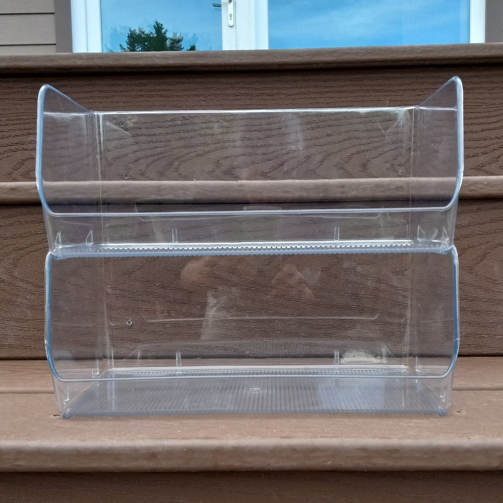 iDESIGN Clear Stackable Bins Bundle of Two